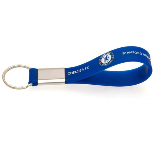 Chelsea FC - Silicone Keyri - keyrings - Approx 10cm x 1.5cm - New Key