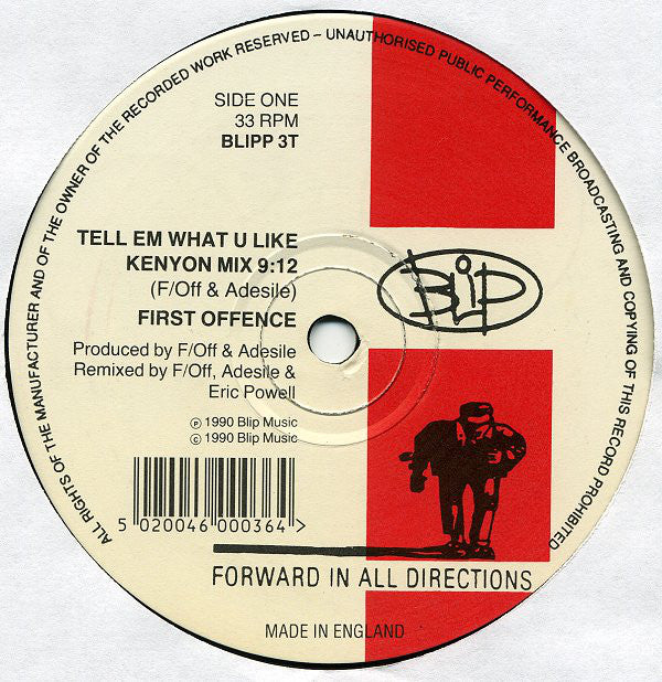First Offence - Tell Em What U Like - Used Vinyl Record 12"