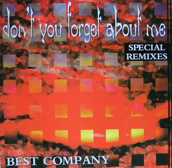 Best Company - Don't You Forget About Me - Used Vinyl Record 12"
