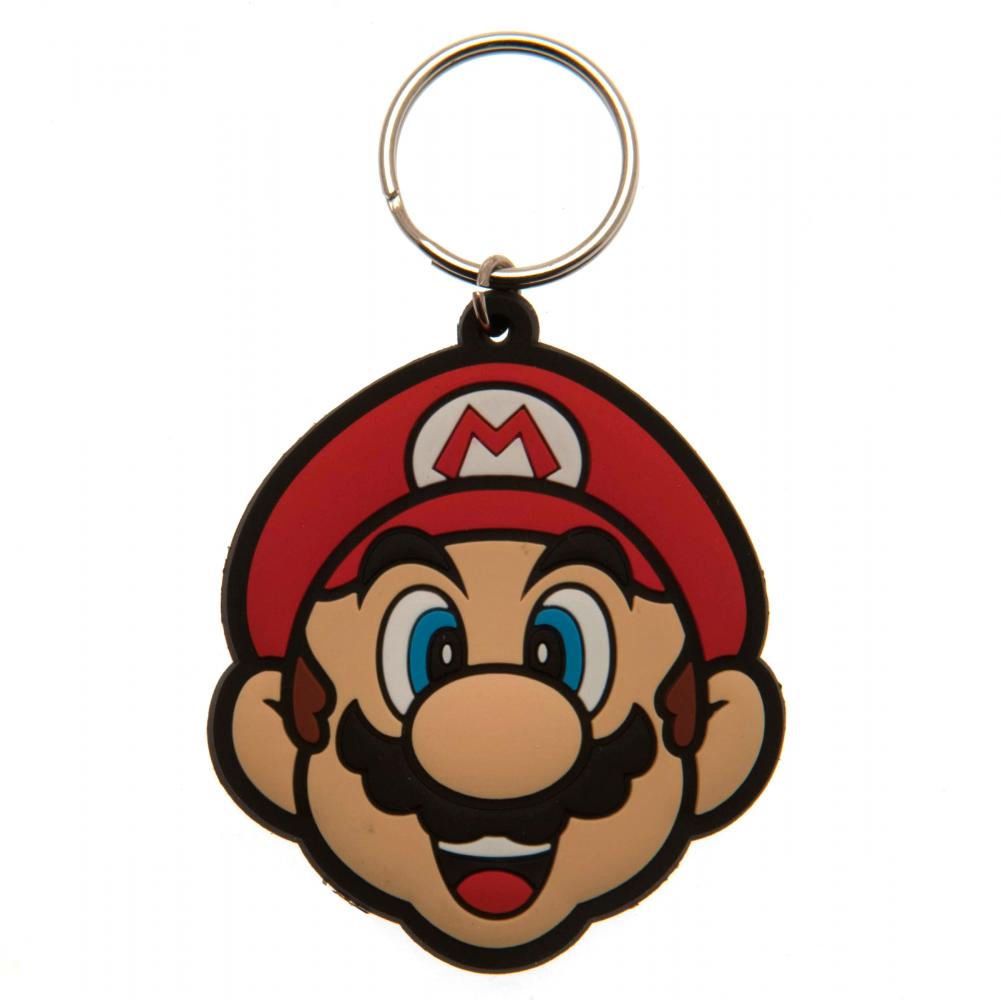 Super Mario - PVC Keyring Ma - keyrings - Approx 50mm x 45mm - New Key