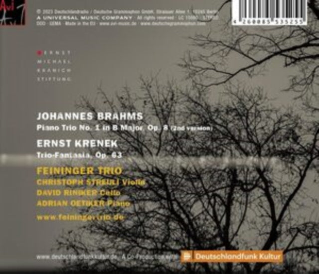 Feininger Trio - Brahms & Krenek: Piano Trios - CD