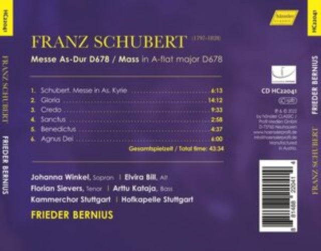 VARIOUS ARTISTS - SCHUBERTMASS IN A-FLAT MAJOR - CD
