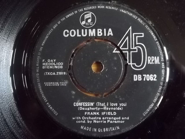 Frank Ifield - Confessin' (That I Love You) - Used Vinyl Record 7"