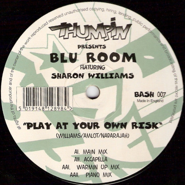Blue Room - Play At Your Own Risk - Used Vinyl Record 12"