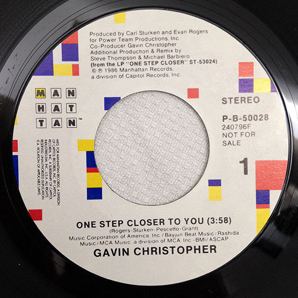 Gavin Christopher - One Step Closer To You - Used Vinyl Reco