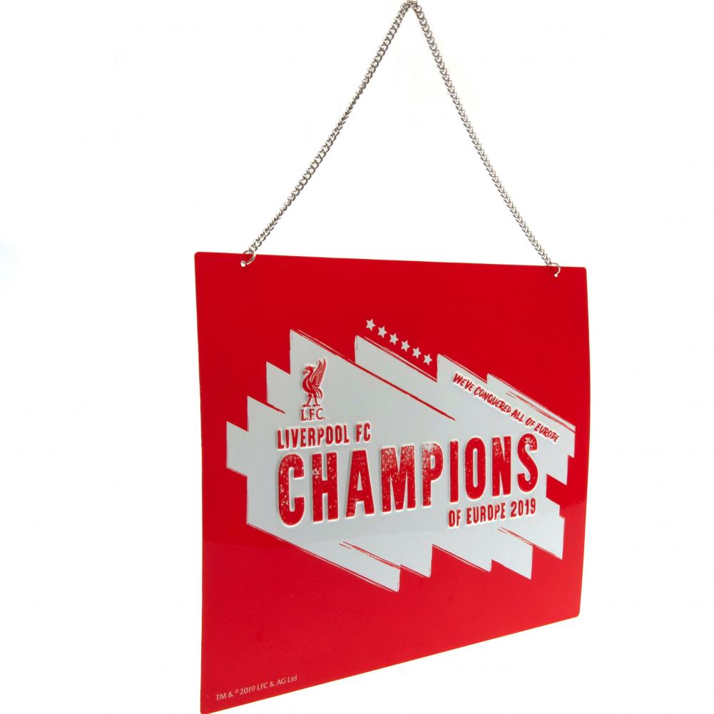 Liverpool FC - Champions Of Europe Metal Sign - New Metal Signs
