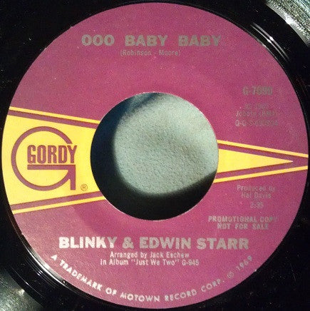 Blinky - Oh How Happy / Ooo Baby Baby - Used Vinyl Record 7"