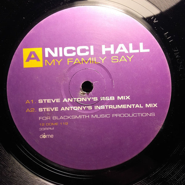 Nicci Hall - My Family Say - Used Vinyl Record 12"
