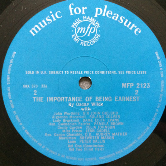 Oscar Wild - Importance of Being Earnest - Part One - Used Vinyl Reco