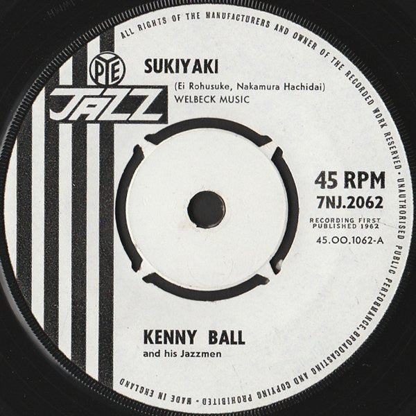 Kenny Ball And His J - Sukiyaki - Used Vinyl Record 7"