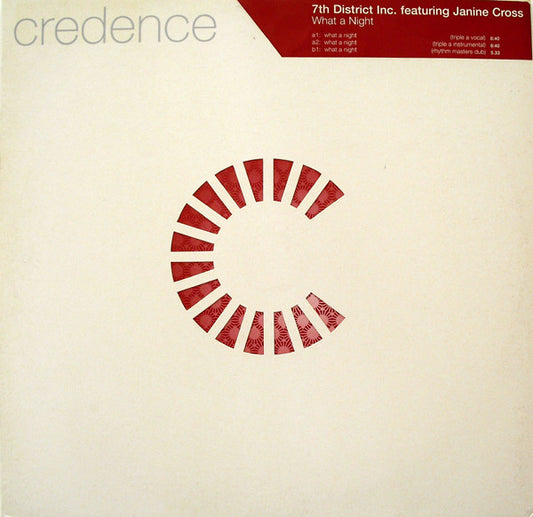 7th District Inc. - What A Night - Used Vinyl Record 12"