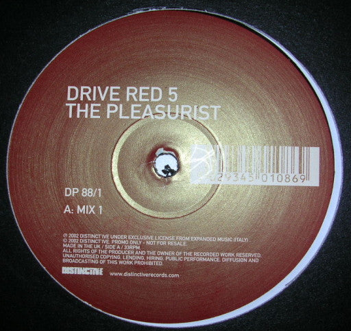 Drive Red 5 - Pleasurist - Used Vinyl Record 12"