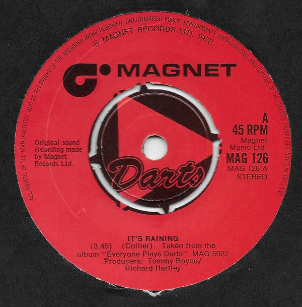 Darts - It's Raining - Used Vinyl Record 7"