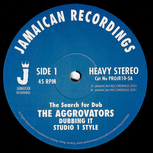Aggrovators - Dubbing It Studio 1 Style - New Vinyl Record 10"