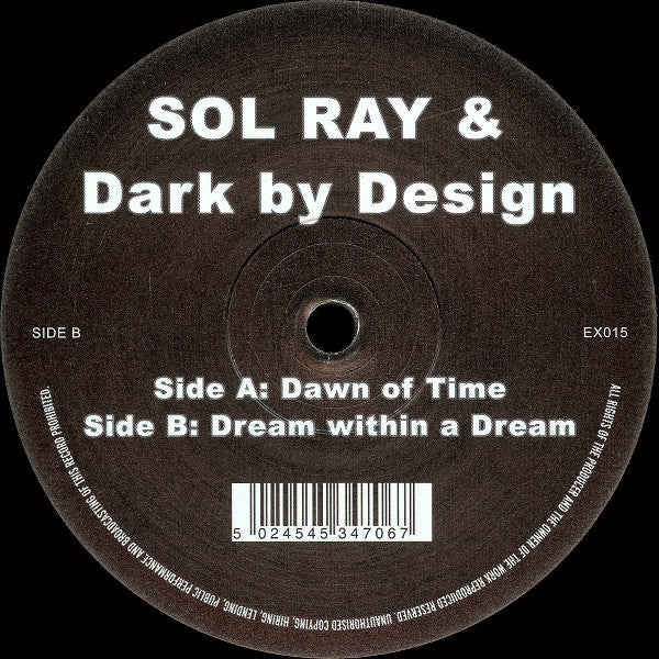 Sol Ray - Dawn Of Time / Dream Within A Dream - Used Vinyl Record 12