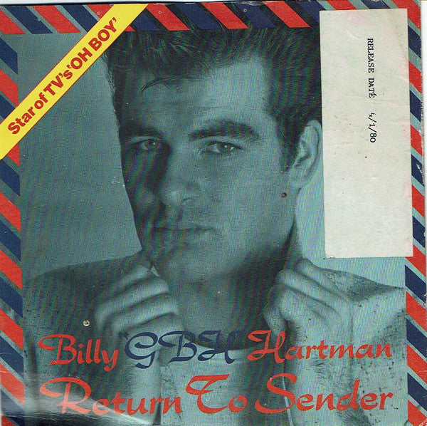 Billy Hartman - Return To Sender - Used Vinyl Record 7"