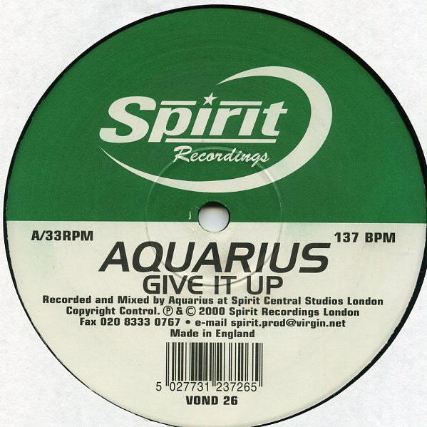 Aquarius - Give It Up - Used Vinyl Record 12"