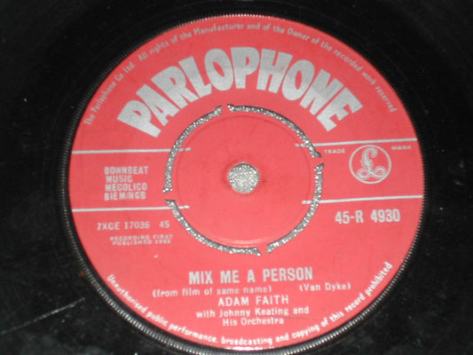 Adam Faith - Mix Me A Person - Used Vinyl Record 7"