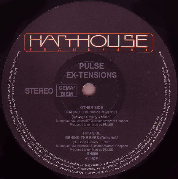 Pulse - Ex-Tensions - Used Vinyl Record 12"