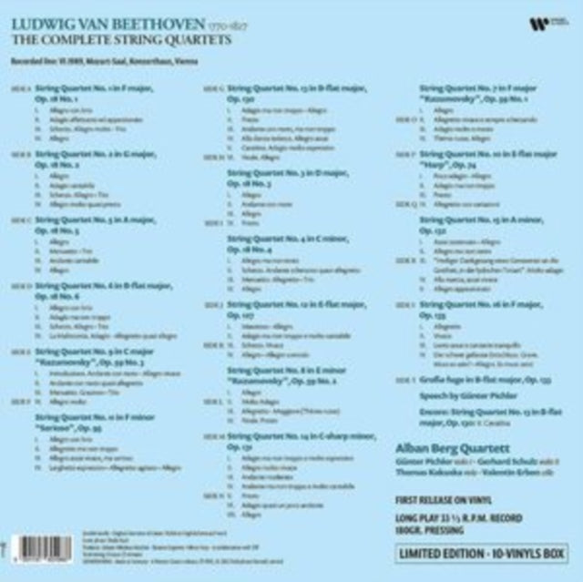 Alban Berg Quartett - Beethoven: The Complete String - Vinyl Record VIN
