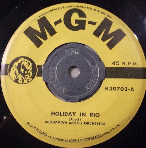 Acquaviva And His Or - Holiday In Rio  / Her Tears - Used Vinyl Recor