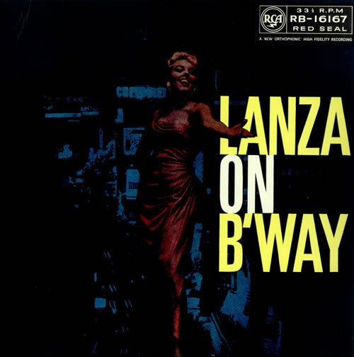 Mario Lanza - Lanza On Broadway - Used Vinyl Record
