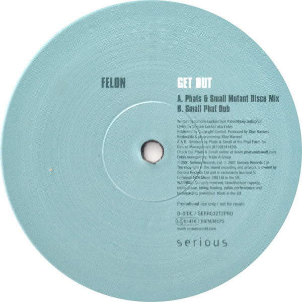 Felon - Get Out - Used Vinyl Record 12"