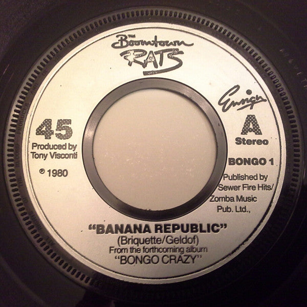 Boomtown Rats - Banana Republic - Used Vinyl Record 7"