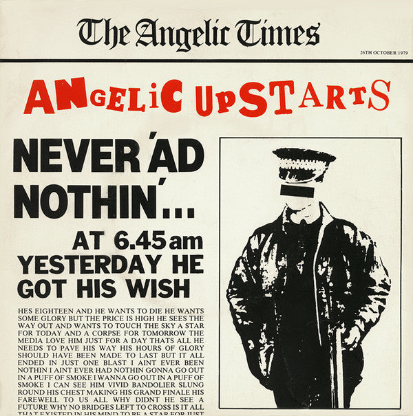 Angelic Upstarts - Never 'Ad Nothin' - Used Vinyl Record 7"