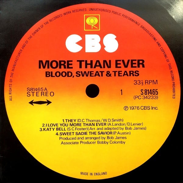 Blood - More Than Ever - Used Vinyl Record