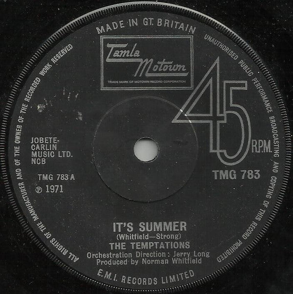 Temptations - It's Summer / Ungena Za Ulimwengu (Unite The World) - U