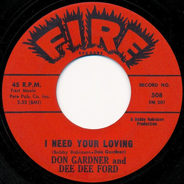 Don Gardner - I Need Your Loving / Tell Me - Used Vinyl Record 7"