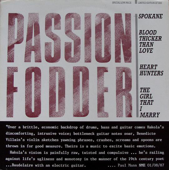 Passion Fodder - Spokane - Used Vinyl Record 12"