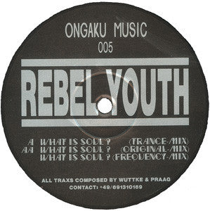 Rebel Youth - What Is Soul? - Used Vinyl 12"