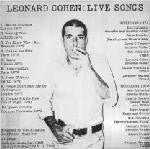 Leonard Cohen - Live Songs - Used Vinyl Record