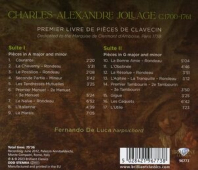 FERNANDO DE LUCA - JOLLAGE PREMIER LIVRE DE PIEC - CD