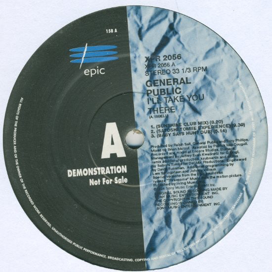 General Public - I'll Take You There - Used Vinyl Record 12"