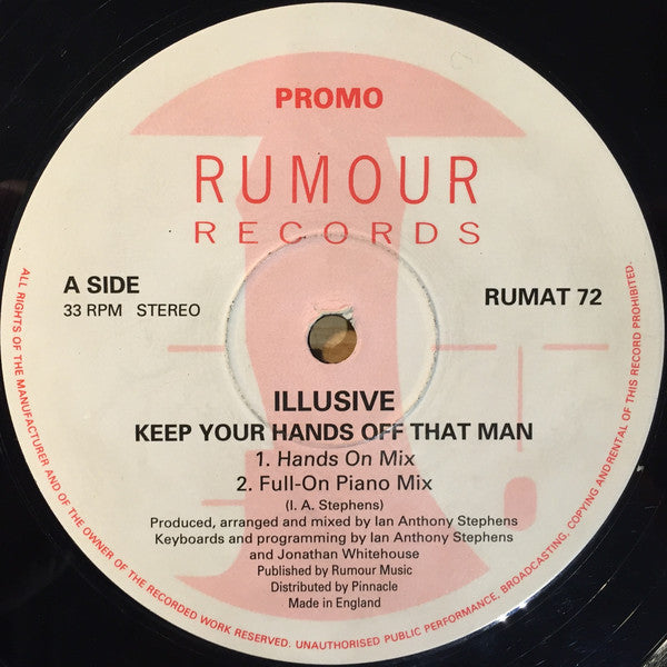 Illusive - Keep Your Hands Off That Man - Used Vinyl Record 1