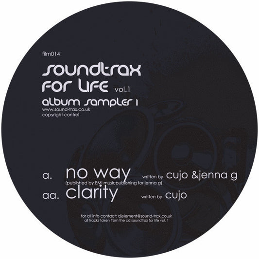 Cujo - Soundtrax For Life Vol. 1 (Album Sampler 1) - New Vinyl Record