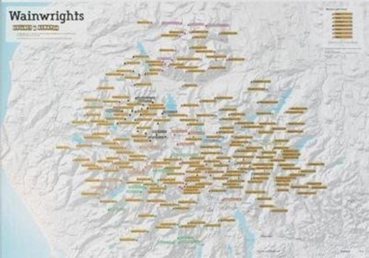 Wainwright Summits Collect and Scratch Print - New Sheet map