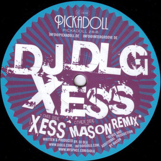 DJ DLG - Xess - New Vinyl Record 12"