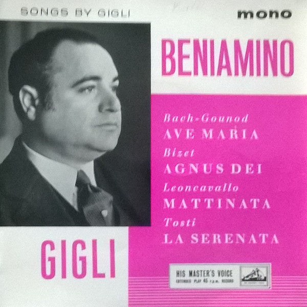 Beniamino Gigli - Songs By Gigli - Used Vinyl Record 7"