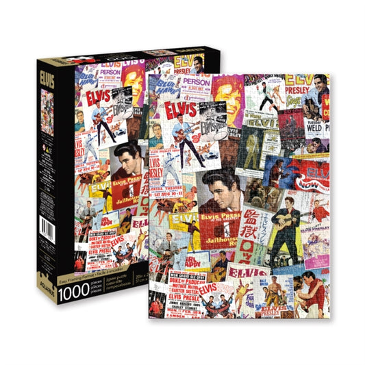 ELVIS PRESLEY - Elvis- Movie Poster Collage 1000 Piece Jigsaw Puzzle -