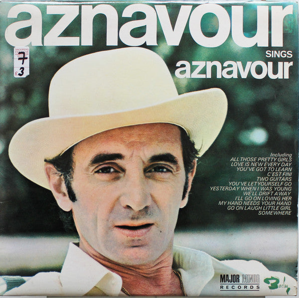 Charles Aznavour - Aznavour Sings Aznavour - Used Vinyl Record