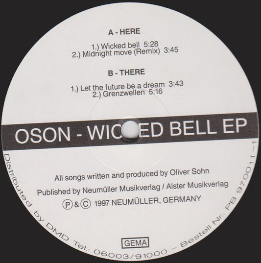 Oson - Wicked Bell EP - Used Vinyl Record 12"