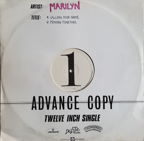 Marilyn - Calling Your Name - Used Vinyl Record 12"