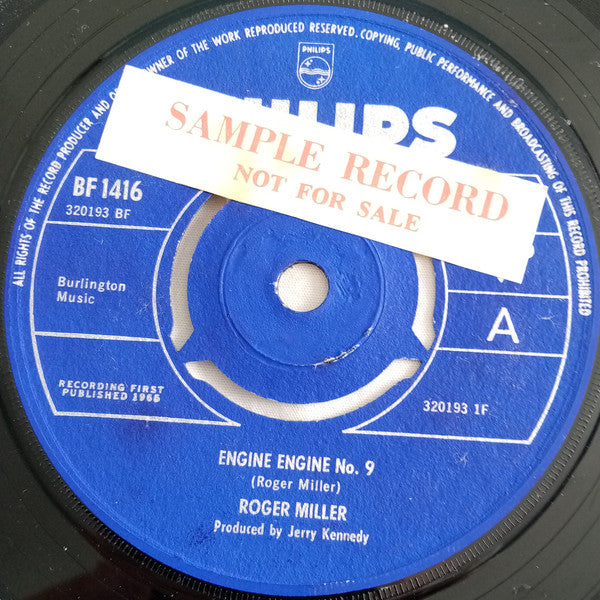 Roger Miller - Engine Engine No. 9 - Used Vinyl Record 7"