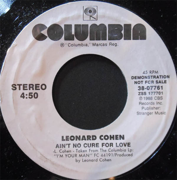 Leonard Cohen - Ain't No Cure For Love - Used Vinyl Record 7"