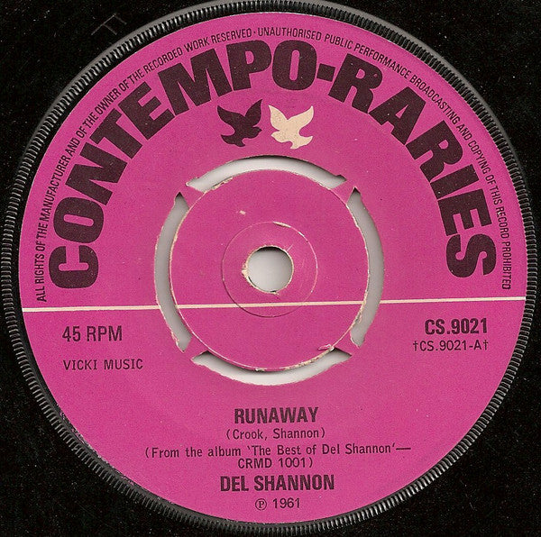 Del Shannon - Runaway / Keep Searchin' (We'll Follow The Sun) - Used