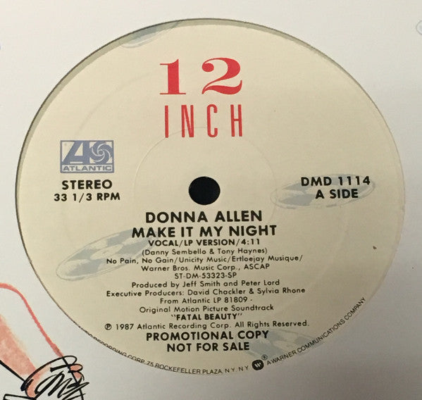 Donna Allen - Make It My Night - Used Vinyl Record 12"